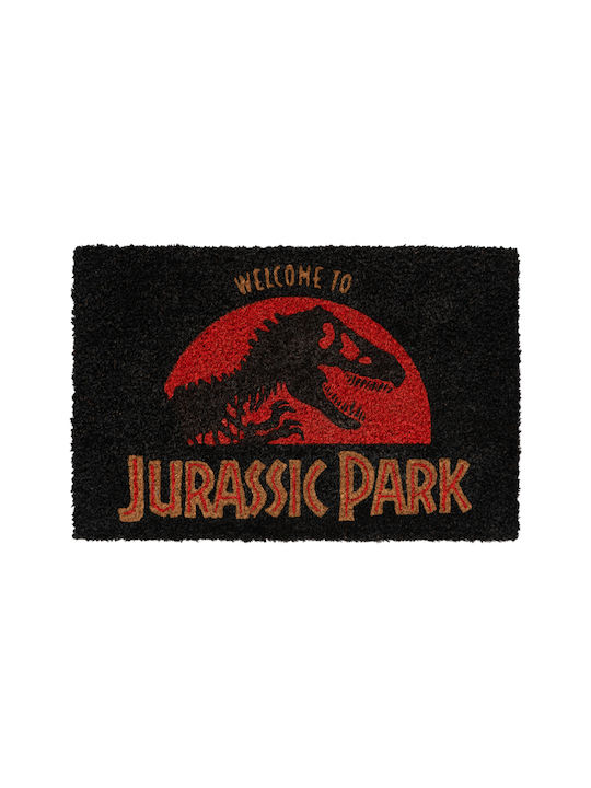 Grupo Erik Πατάκι Εισόδου από Κοκοφοίνικα με Αντιολισθητικό Υπόστρωμα Jurassic Park Μαύρο 40x60εκ.