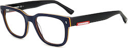 Dsquared2 Acetate Prescription Eyeglass Frames Blue D20074 9N7