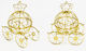 0517954 Metal Decorative Element for Wedding Favors Metal Carriage with Crown 12x14.5cm 1pcs