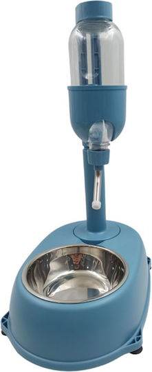 Automatic Bowl with Container Food & Water for Dog & Cat 20cm in Blue Color
