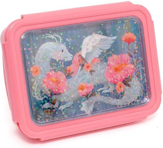 Petit Monkey Fairytale Dragon Recipient pentru copii din plastic Roz