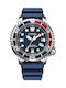 Citizen Eco-Drive Watch Battery with Blue Rubber Strap