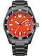Citizen Herrenuhr 43mm Solar mit Schwarz Metallarmband