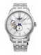 Orient Star Skeleton Ανδρικό Ρολόι 41mm Αυτόματο με Ασημί Ατσάλινο Μπρασελέ