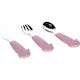 FreeOn Baby Set with Fork made of Metal for 6+ months Pink 3pcs
