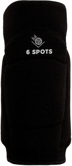 6 Spots 6SPTO1B Volleyball-Kniepolster Erwachsene Schwarz