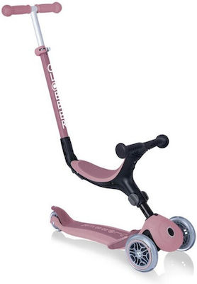 Globber Kids Scooter Foldable GoUp Foldable Plus 3-Wheel with Seat for 15+ Months Pink