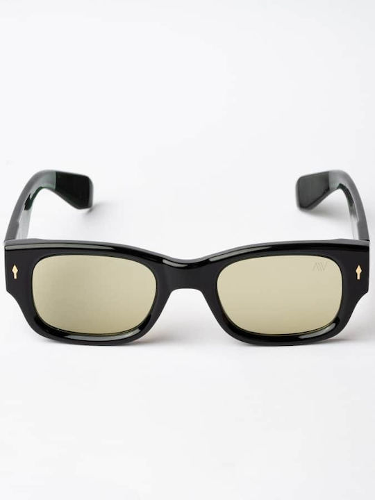 AV Sunglasses Beverly Γυναικεία Γυαλιά Ηλίου με Πράσινο Κοκκάλινο Σκελετό και Πράσινο Φακό