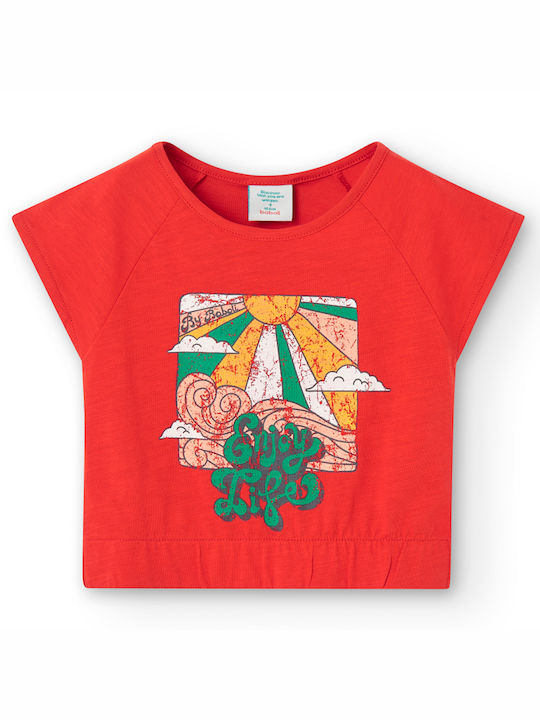 Boboli Kids Blouse Short Sleeve Red