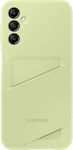 Samsung Card Slot Cover Back Cover Σιλικόνης με Υποδοχή για Κάρτες Lime (Samsung Galaxy A14 5G)