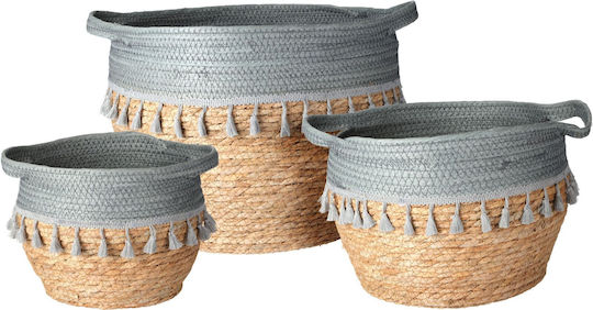 JK Home Decoration Set dekorative Körbe mit Griffen 3Stück