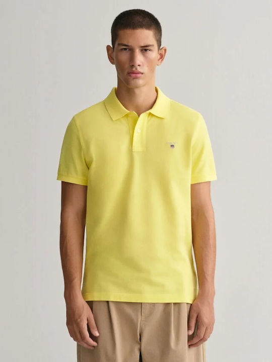 Gant Bluza pentru bărbați cu mâneci scurte Polo Clear Yellow