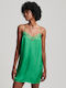 Superdry Summer Mini Evening Dress Slip Dress Satin Green