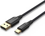Vention Braided USB 2.0 Cable USB-C male - USB-A male Μαύρο 0.25m (CTFBC)