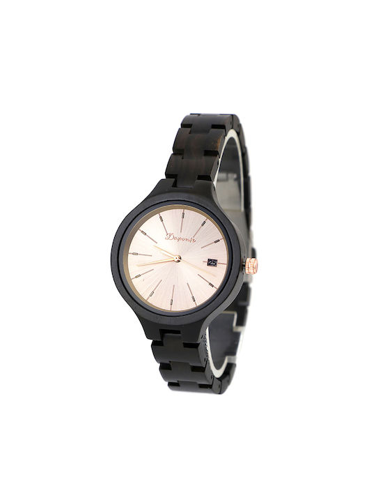 Daponte Watch with Black Wooden Bracelet