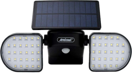 Andowl Wall Mounted Solar Light 1.5W 270lm Cold White 6000K with Motion Sensor IP65 26cmx10.5cmx14.5cmcm