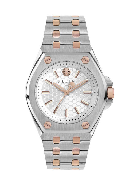 Philipp Plein Extreme Γυναικείο Ρολόι 38mm Μπαταρίας με Ασημί Μεταλλικό Μπρασελέ