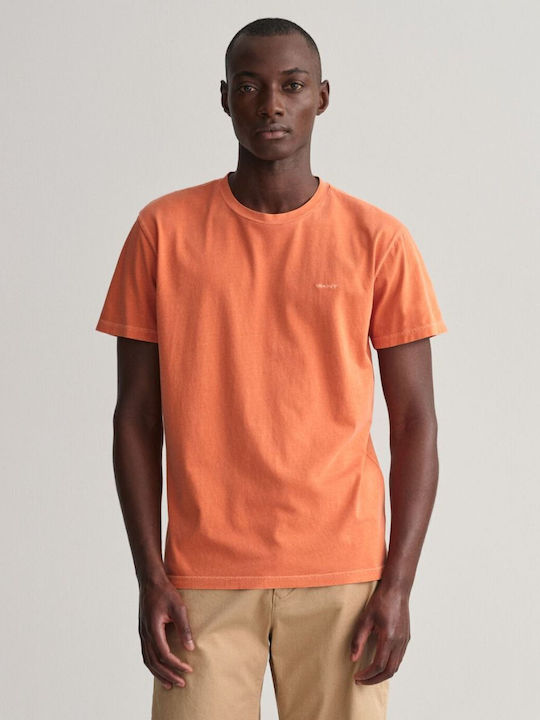 Gant Ανδρικό T-shirt Apricot Orange Μονόχρωμο