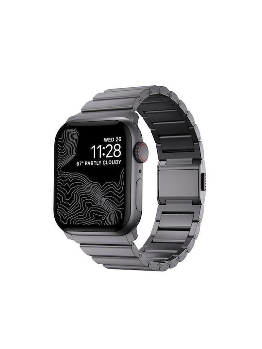 Nomad Aluminum Λουράκι Ανοξείδωτο Ατσάλι Space Grey (Apple Watch 42/44/45mm)