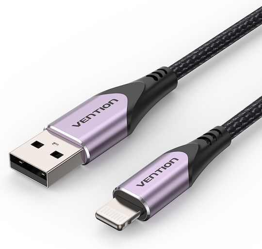 Vention Braided USB-A to Lightning Cable Purple 2m (LABVH)