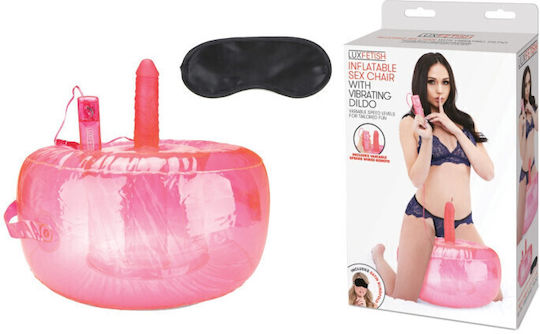 Lux Fetish Inflatable Sex Chair Sex Furniture With Vibrating Dildo in Pink Color