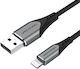 Vention Braided USB-A to Lightning Cable Gray 0.5m (LABHD)
