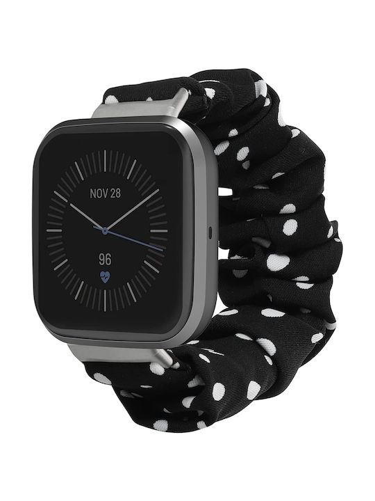 KWmobile Scrunchie Λουράκι Black / White (Fitbit Versa 4 / Sense 2 / Versa 3) KWmobile Scrunchie Λουράκι Black / White (Fitbit Versa 4 / Sense 2 / Versa 3)