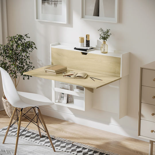 Desk Wooden Beige 100x18x74cm