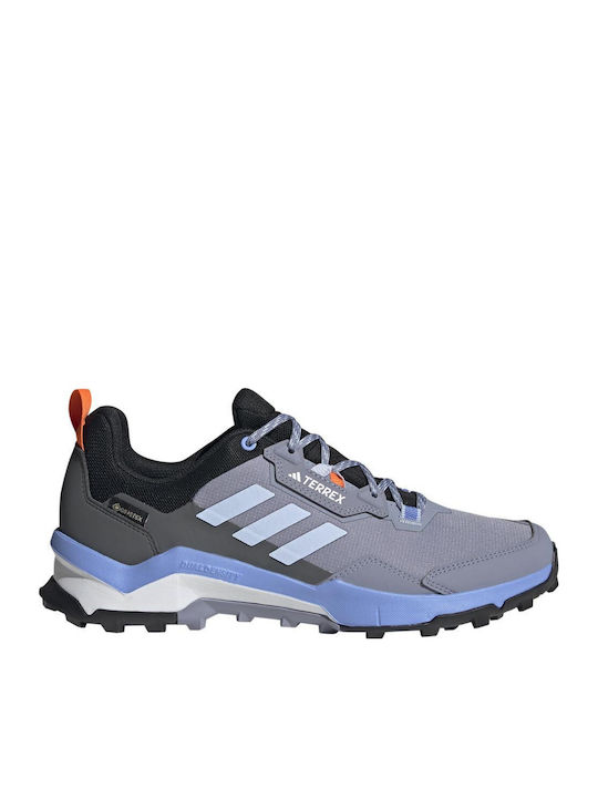 adidas Terrex Ax4 GTX Men's Waterproof Hiking Shoes With Gore-Tex Membrane Silver Violet Blue Dawn Core Black