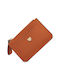 Foxer Small Leather Women's Wallet with RFID Brown