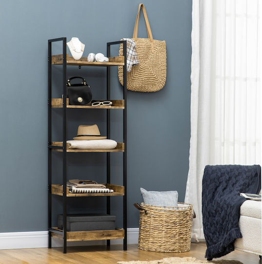 Bibliothek Industrial Style Braun 48x30x155cm