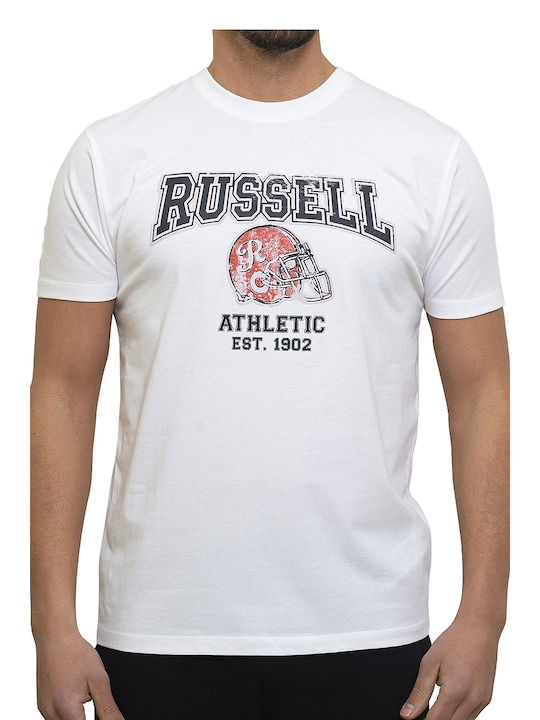 Russell Athletic Ανδρικό T-shirt Λευκό με Στάμπα