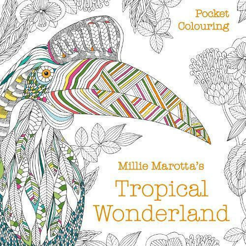 Carte de colorat Anti-Stress Millie Marotta's Tropical Wonderland Pocket Colouring