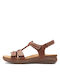 Clarks April Cove Women's Flat Sandals with Strap in Brown Color