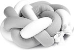 Beboulino Crib Bumpers Braided Inside Grey White 18x185cm