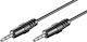 Goobay Goobay 3.5mm Jack Cable - 3.5mm Male to 3.5mm Male Black Length 0.6m