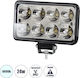 GloboStar Squareς Waterproof Headlights Car LED Renault Master 24W 15.5cm with White Lighting 1pcs