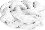 Beboulino Roses Crib Bumpers Braided Inside White Grey 18x185cm