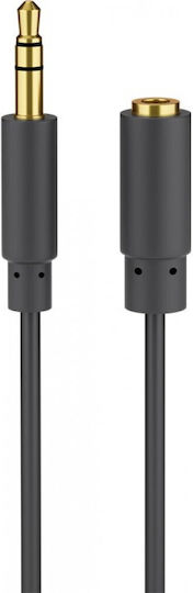 Goobay 3.5mm Jack Cable 3.5mm Male - 3.5mm Female Black 5m With Gold Plated Terminals 97122