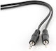 Cablexpert Καλώδιο Ήχου 3.5mm male - 3.5mm male Μαύρο 2m CA404-2M