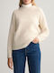 Gant Women's Long Sleeve Sweater Woolen Beige