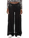 Thelma Women's Fabric Cargo Trousers Black