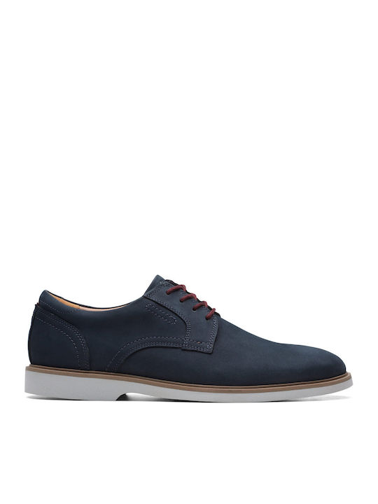 Clarks Malwood Men's Leather Casual Shoes Blue