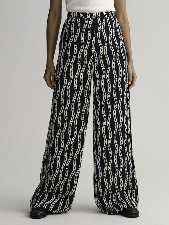 Women's Linen Trousers in Relaxed Fit Evening Blue