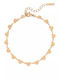 Oozoo Damentrailing Armband Kette mit Herz Design aus Edelstahl Vergoldet 18cm