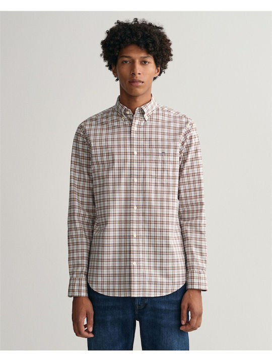 Gant Men's Shirt Long Sleeve Checked Multicolour