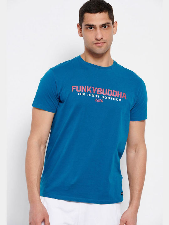 Funky Buddha Herren T-Shirt Kurzarm Deep Teal