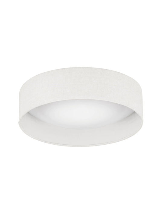 Fischer Honsel Linus Modern Fabric Ceiling Mount Light with Integrated LED in White color 40pcs