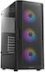 Antec AX20 Gaming Midi Tower Κουτί Υπολογιστή με Πλαϊνό Παράθυρο και RGB Φωτισμό Μαύρο