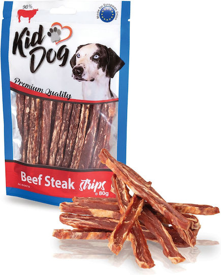 KidDog KidDog Steak Streifen Hundeleckerlis mit Rindfleisch 80gr